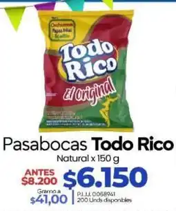 Supermercados Surtiplaza Pasabocas Todo Rico oferta