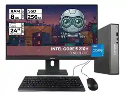 Falabella MINI PC THINKCENTRE INTEL CORE 5-210H 8GB RAM 256GB SSD + MONITOR 24'' oferta