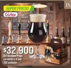 Jumbo Cristar - set de copas praga oferta
