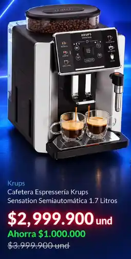 Homecenter Krups Cafetera Espressería Krups Sensation Semiautomática 1.7 Litros oferta