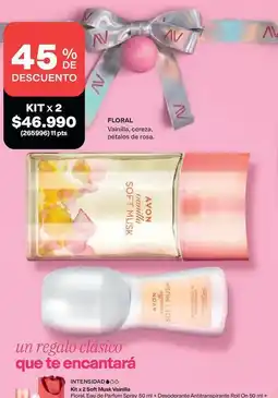 Avon Avon - kit x 2 soft musk vanilla oferta