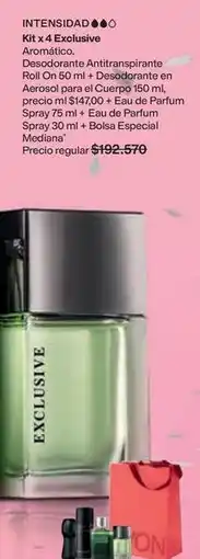 Avon Exclusive - kit x 4 aromático oferta