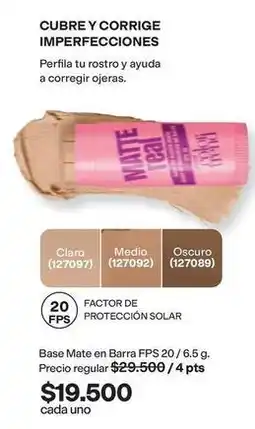 Avon Real - base mate en barra fps 20 oferta