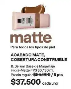Avon Piel - b. sérum base de maquillaje hidra-matte fps 30 / 30 ml oferta