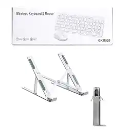 Falabella Combo Teclado Y Mouse Inalámbrico + Soporte Para Laptop Premium oferta