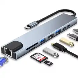 Falabella Hub Usb-c 8 En 1 Con Hdmi, Lan Y Sd - Para Todo Dispositivo oferta