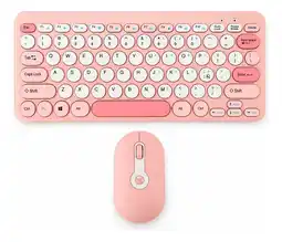 Falabella Combo Teclado Y Mouse Inalambrico Usb HK-09 2.4g Ergonomico Rosado oferta