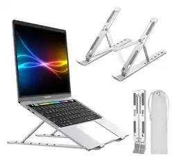 Falabella Soporte Notebook Base Eleva Aluminio Computadora Home Office Color Gris oferta