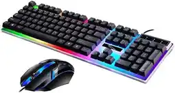 Falabella Teclado mecánico retroiluminado LED, Mouse Combo con cable oferta