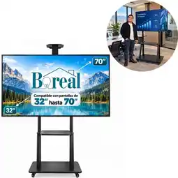 Falabella Soporte Tv Ruedas Piso Movil Pedestal Ajustable 32 70 Grande oferta