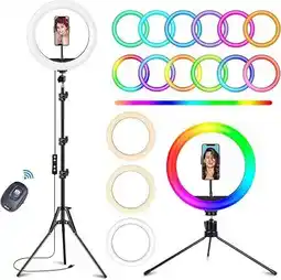 Falabella Aro de luz 26cm RGB con trípode y soporte para teléfono oferta