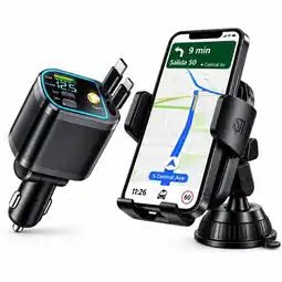 Falabella Combo Soporte Para Celular Auto + Cargador Retráctil 4 En 1 oferta