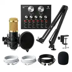 Falabella Kit Micrófono Condensador Estudio Y Tarjeta De Sonido V8 oferta