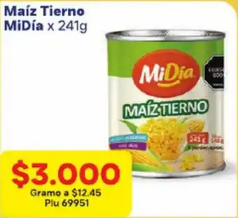 Midia maiz tierno