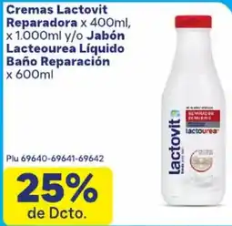 La Gran Colombia Lactovit cremas reparadora y/o jabón lacteourea líquido baño reparación oferta