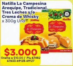 La Gran Colombia Natilla La Campesina Arequipe, Tradicional, Tres Leches y/o Crema de Whisky oferta