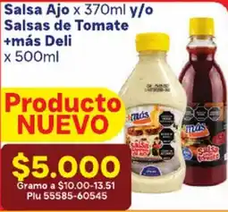 La Gran Colombia Más Salsa Ajo y/o Salsas de Tomate oferta