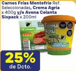 La Gran Colombia Carnes Frías Montefrio Crema Agria Avena Colanta oferta