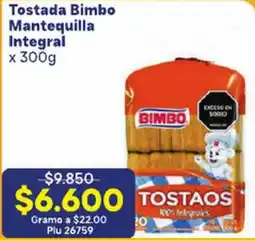 La Gran Colombia Bimbo Tostada Mantequilla Integral oferta