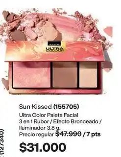 Avon Sun - ultra color paleta facial 3 en 1 rubor / efecto bronceado / iluminador oferta