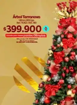 Olímpica No - árbol terrava 180cm/950 tips ref: tca23-005-180 oferta