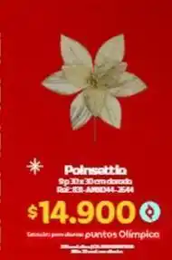 Olímpica Poinsettia 9p 30x30cm dorada r23-am044-354 oferta