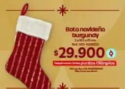 Olímpica Bota navideña burgundy oferta