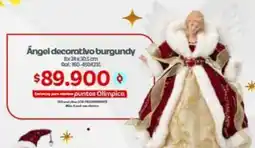 Olímpica Ángel decorativo burgundy oferta