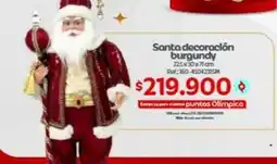 Olímpica Santa decoración burgundy ref: 160-450423sm oferta