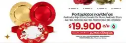 Olímpica Dorado - portaplatos navideños redondos rojo 33 cm, 34 cm, redondo 33 cm oferta