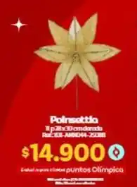 Olímpica Poinsettia 1 p 28x30cm dorado ref: 833-am0044-25088 oferta