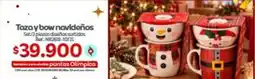 Olímpica Taza y bow navideños oferta