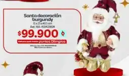 Olímpica Santa decoración burgundy oferta