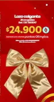 Olímpica Lazo - laço colgante 28 cm golden ref: 130-1901047 oferta