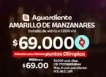 Olímpica Vidriox - aguardiente amarillo oferta