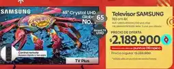 Olímpica Samsung - televisor 65 crystal uhd glob no. 65 oferta