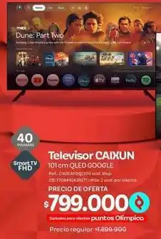 Olímpica Max - televisor caixun 101 cm qled google oferta