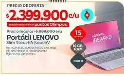 Olímpica Lenovo - portátil slim 3 toucha | touchv oferta