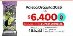 Olímpica Drácula - paleta 2026 oferta