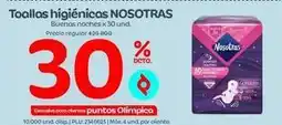 Olímpica Nosotras - toallas higiénicas oferta
