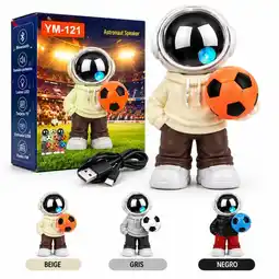 Falabella Parlante Astronauta Bluetooth Portátil Luz LED Decorativo oferta