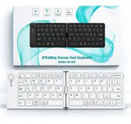 Falabella Teclado Plegable Bluetooth Inalambrico Portatil Multidispositivo Blanco oferta