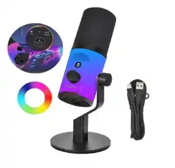 Falabella Microfono De Escritorio Dinámico Rgb Usbxlr oferta