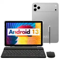 Falabella Tablet Celular Dual Sim Android 13 Teclado Lápiz Óptico TAB3 Plata oferta