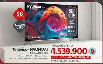 Hyundai - televisor 58 qled 4k