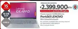 Olímpica Lenovo - portátil lenovo slim 3 toucha y touch oferta