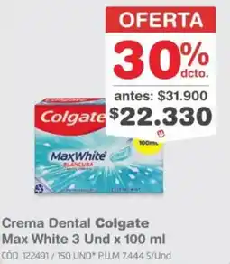 Makro Colgate Crema Dental Max White oferta