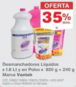 Makro Vanish desmanchadores líquidos oferta