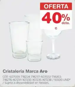 Makro Cristalería Marca Aro oferta