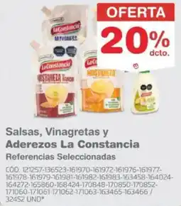 Makro Salsas, Vinagretas y Aderezos La Constancia oferta